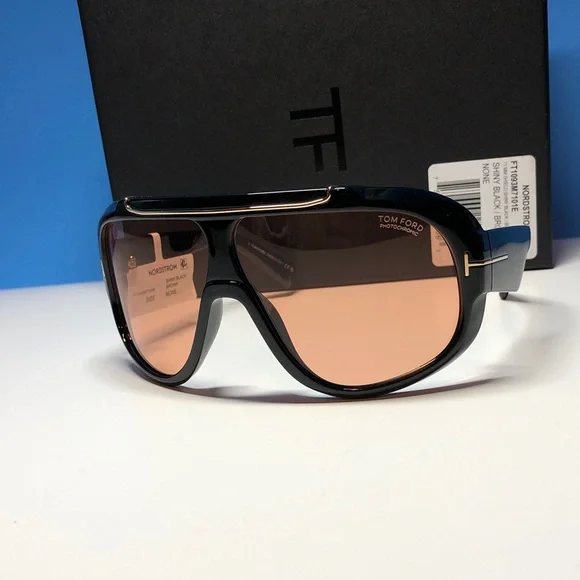 NEW Tom Ford Linden FT1094/S Sunglasses – Shiny Black / Brown – Full Packaging - Picture 5 of 14
